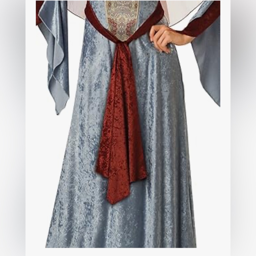 Elegant Blue and Red Renaissance Costume - Picture 2 of 4